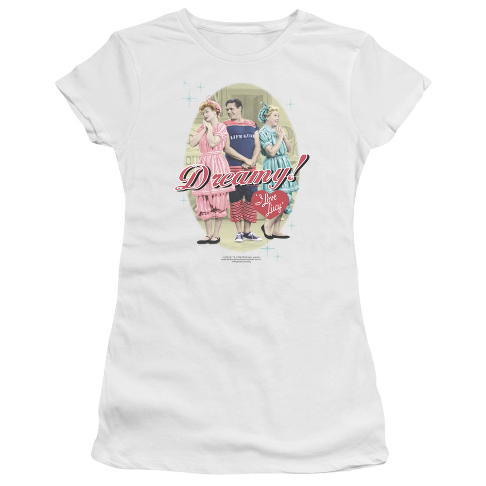 I Love Lucy - Dreamy! - Short Sleeve Junior Sheer - White T-shirt