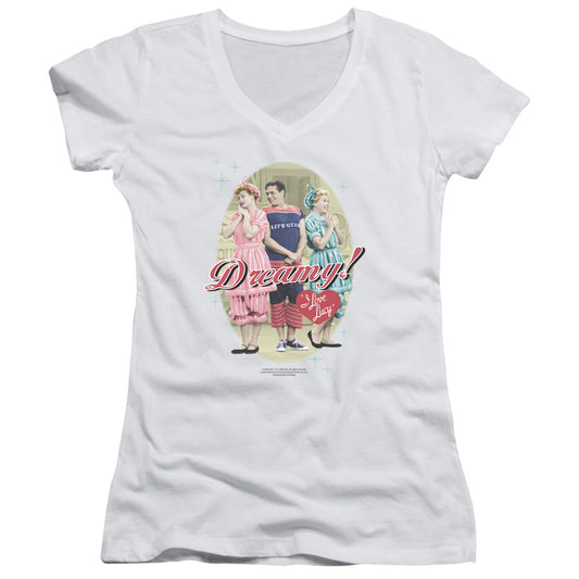 I Love Lucy - Dreamy! - Junior V-neck - White
