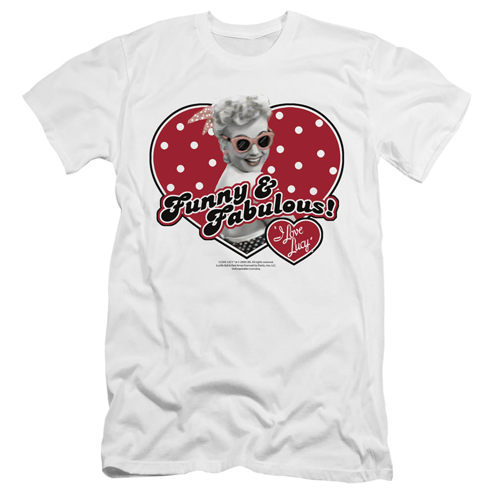 I Love Lucy - Funny And Fabulous/womens White Short Sleeve Tee/xl - S/s Adult 30/1 - White T-shirt