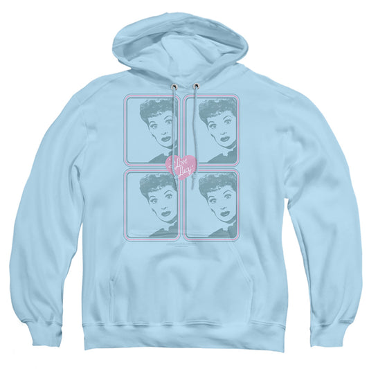 I Love Lucy - Lucy Squared - Adult Pull-over Hoodie - Light Blue