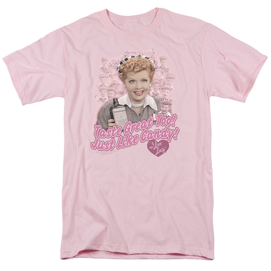 I Love Lucy - Tastes Like Candy - Short Sleeve Adult 18/1 - Pink T-shirt