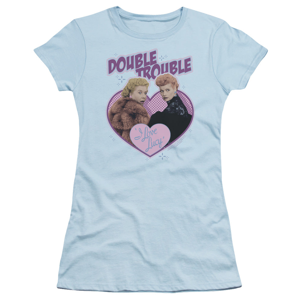 I LOVE LUCY DOUBLE TROUBLE - S/S JUNIOR SHEER - LIGHT BLUE T-Shirt