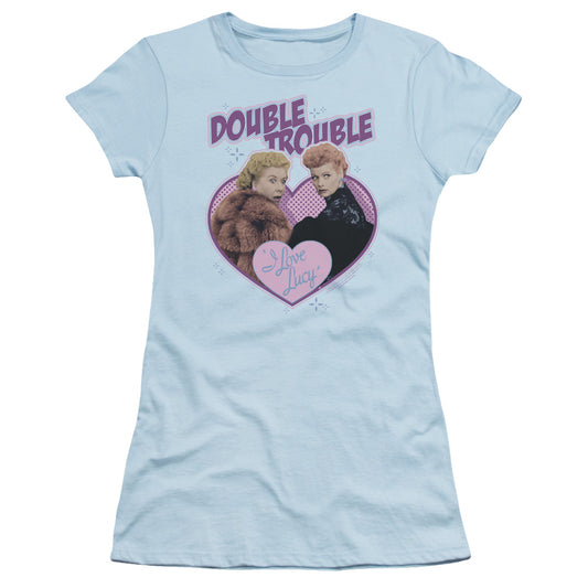 I LOVE LUCY DOUBLE TROUBLE - S/S JUNIOR SHEER - LIGHT BLUE T-Shirt