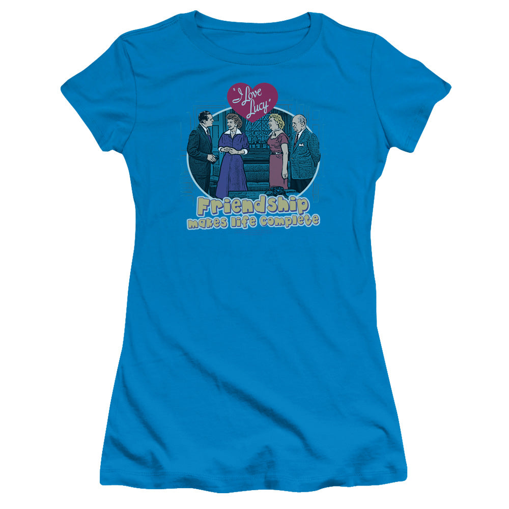 I Love Lucy - Complete - Short Sleeve Junior Sheer - Turquoise T-shirt
