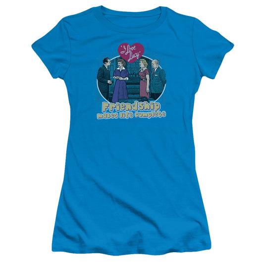I Love Lucy - Complete - Short Sleeve Junior Sheer - Turquoise T-shirt