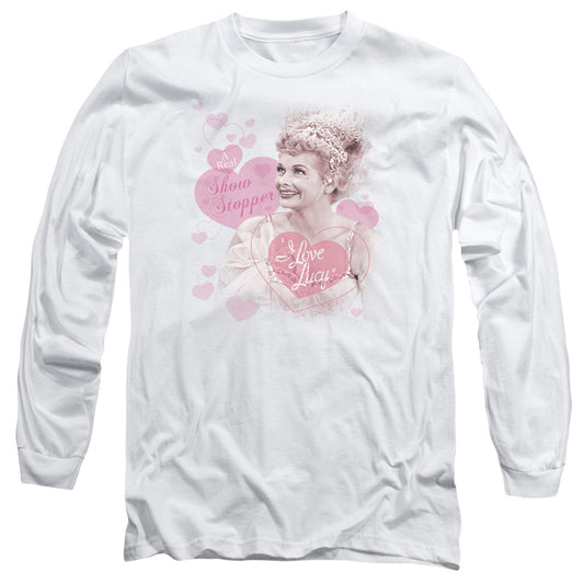 I Love Lucy - Show Stopper - Long Sleeve Adult 18/1 - White T-shirt