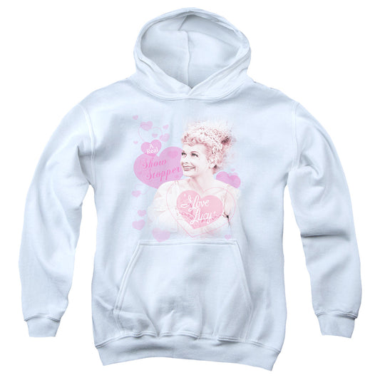 I Love Lucy - Show Stopper - Youth Pull-over Hoodie - White