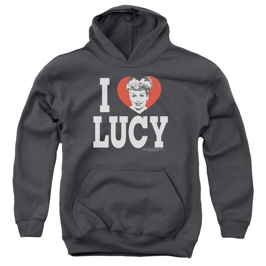 I Love Lucy - I Love Lucy - Youth Pull-over Hoodie - Charcoal