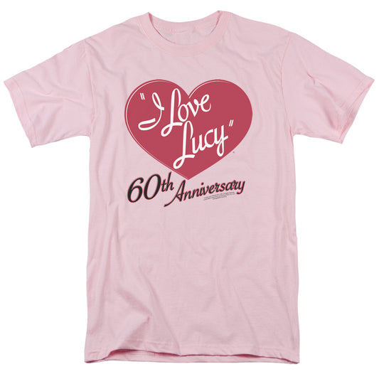 I Love Lucy - 60th Anniversary - Short Sleeve Adult 18/1 - Pink T-shirt