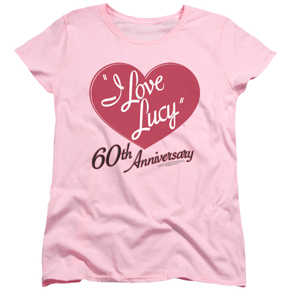 I Love Lucy - 60th Anniversary - Short Sleeve Womens Tee - Pink T-shirt