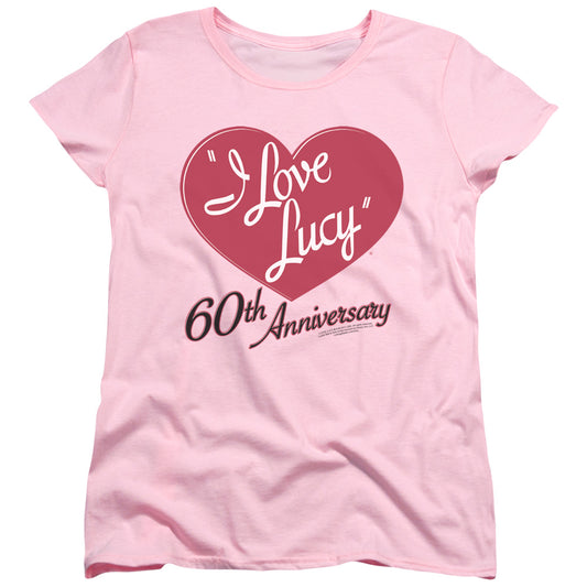 I Love Lucy - 60th Anniversary - Short Sleeve Womens Tee - Pink T-shirt