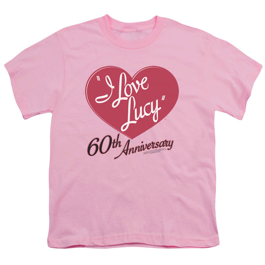 I Love Lucy - 60th Anniversary - Short Sleeve Youth 18/1 - Pink T-shirt