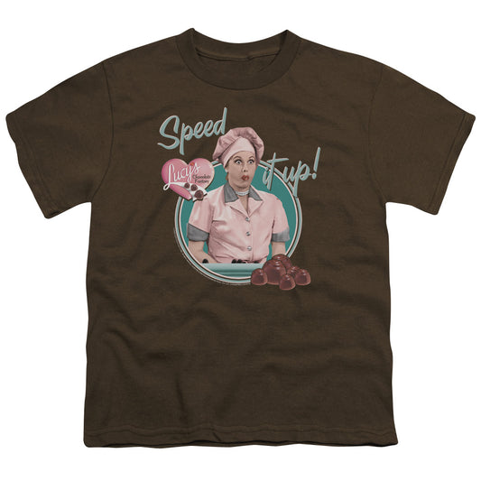 I Love Lucy - Speed It Up - Short Sleeve Youth 18/1 - Coffee T-shirt