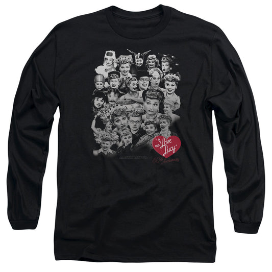 I Love Lucy - 60 Years Of Fun - Long Sleeve Adult 18/1 - Black T-shirt