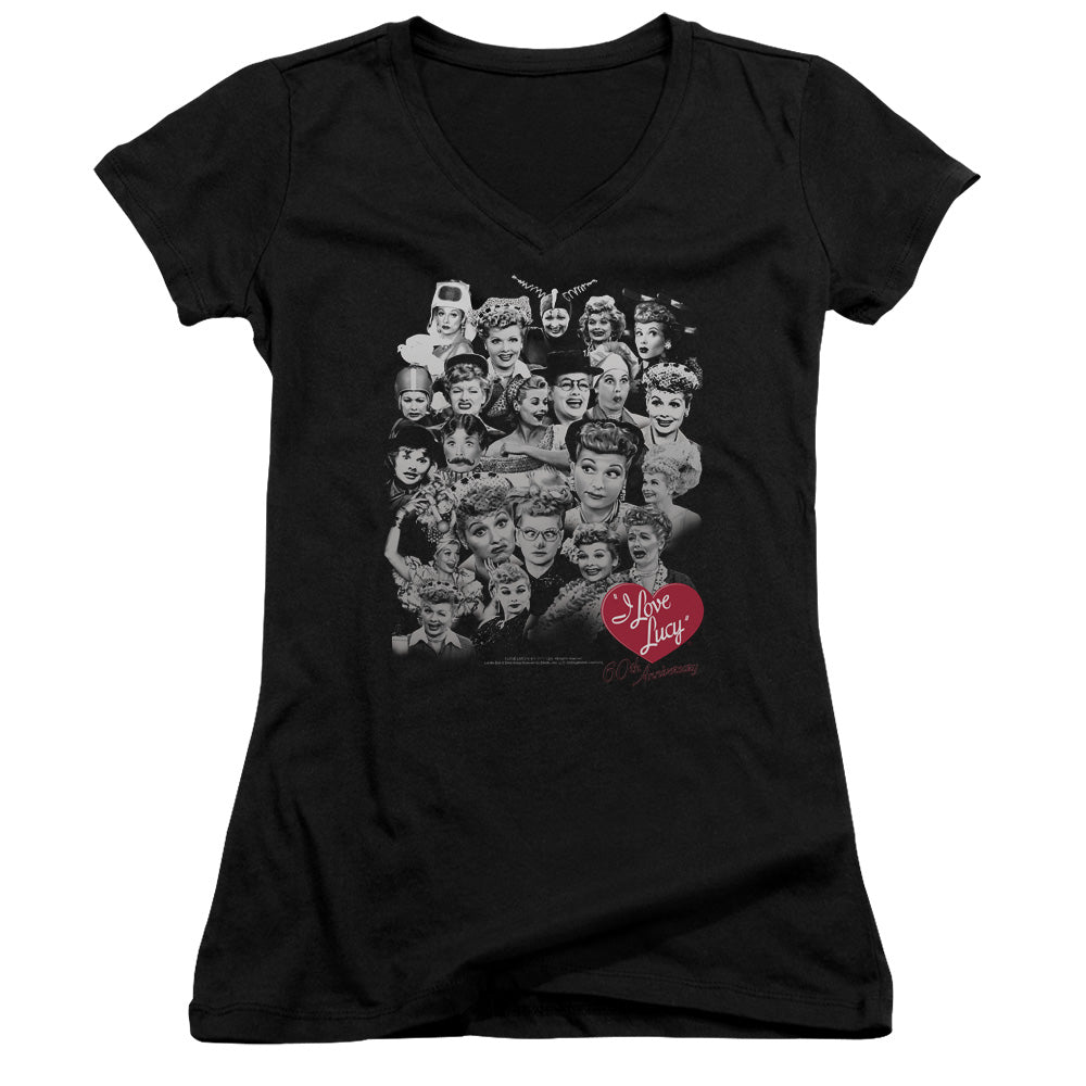 I Love Lucy - 60 Years Of Fun - Junior V-neck - Black
