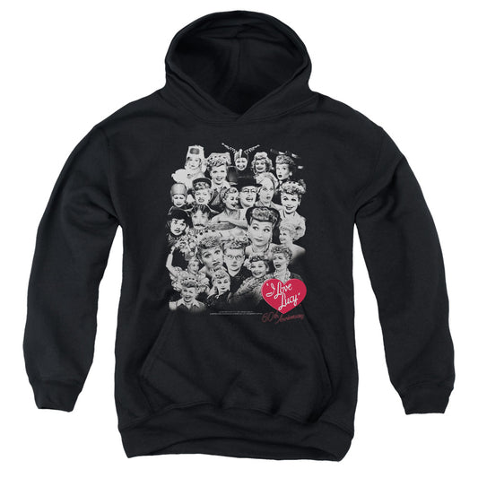 I Love Lucy - 60 Years Of Fun - Youth Pull-over Hoodie - Black