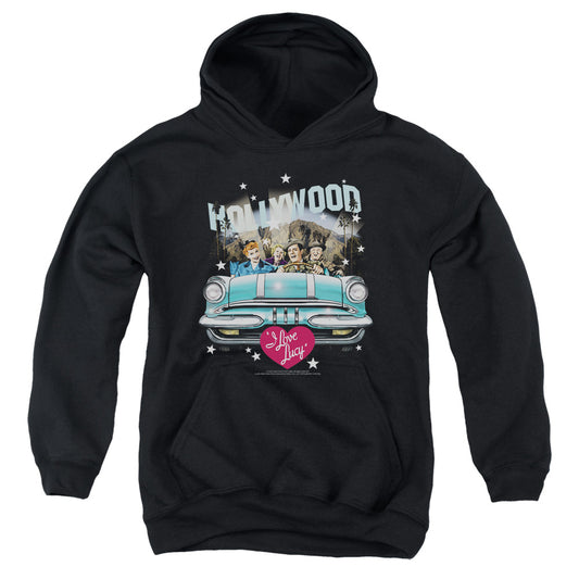 I Love Lucy - Hollywood Road Trip - Youth Pull-over Hoodie - Black