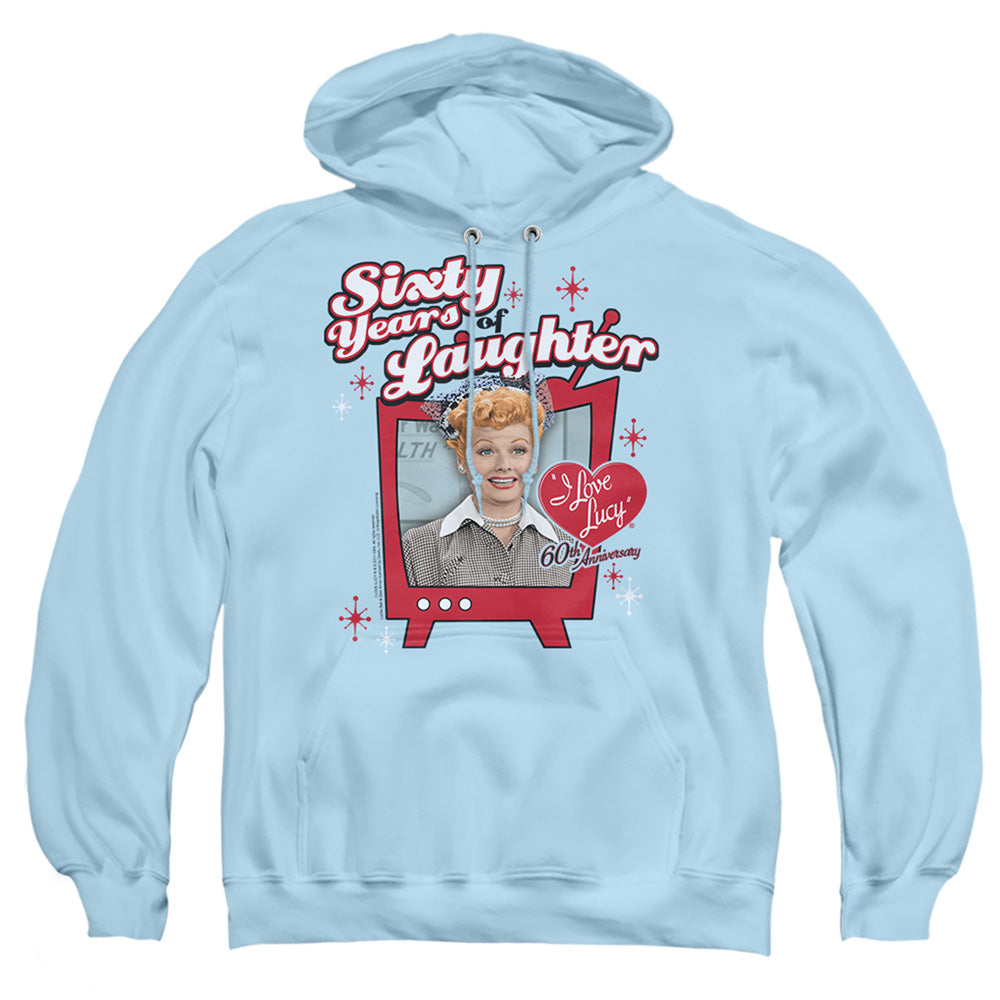 I Love Lucy - 60 Years Of Laughter - Adult Pull-over Hoodie - Light Blue