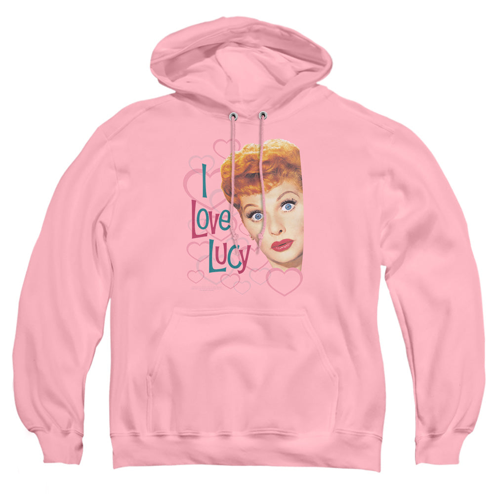 I Love Lucy - Hollywood Open Hearts - Adult Pull-over Hoodie - Pink