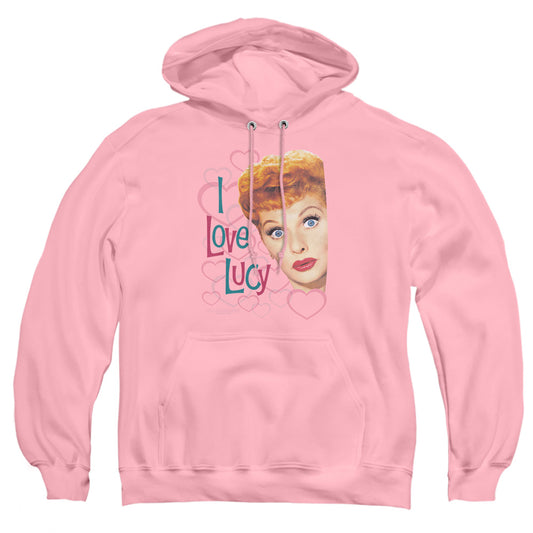 I Love Lucy - Hollywood Open Hearts - Adult Pull-over Hoodie - Pink