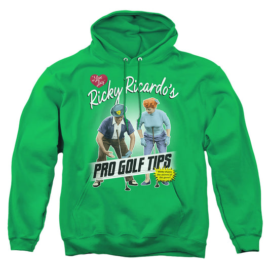I Love Lucy - Pro Golf Tips - Adult Pull-over Hoodie - Kelly Green