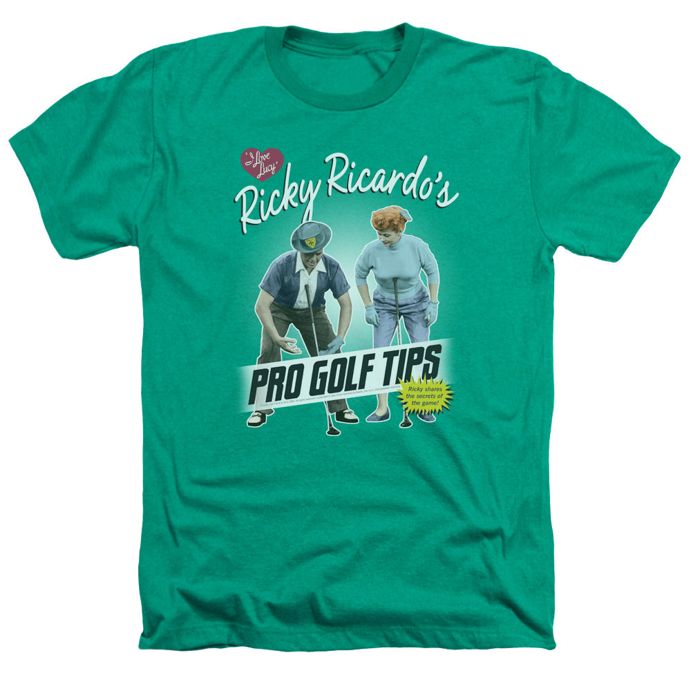 I Love Lucy - Pro Golf Tips - Adult Heather - Kelly Green
