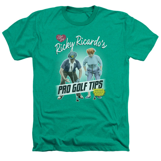 I Love Lucy - Pro Golf Tips - Adult Heather - Kelly Green