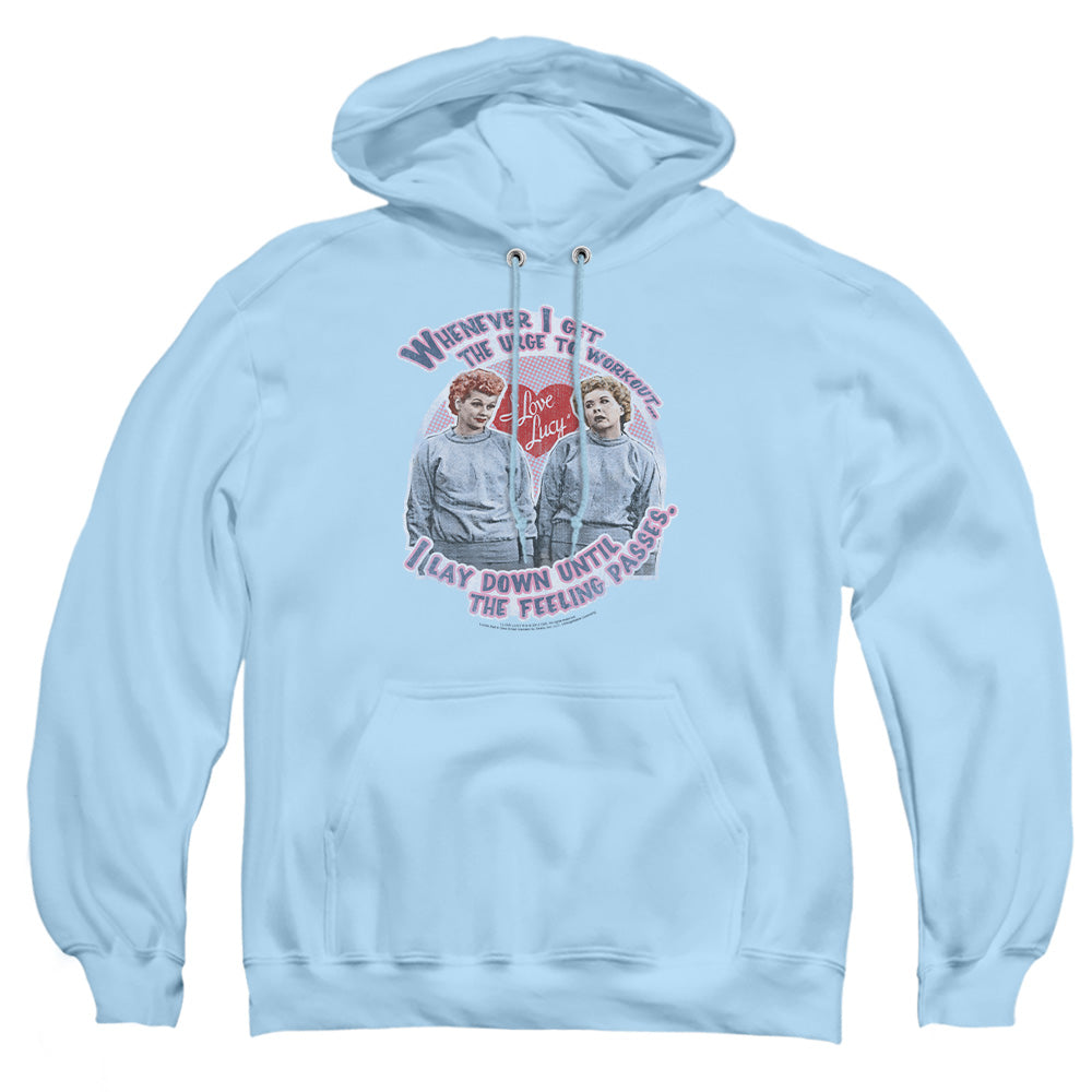 I Love Lucy - Lucys Workout - Adult Pull-over Hoodie - Light Blue