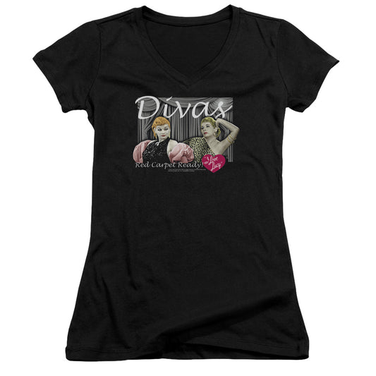 I Love Lucy - Divas - Junior V-neck - Black