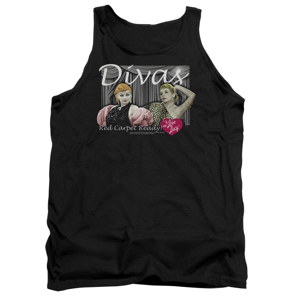 I Love Lucy - Divas - Adult Tank - Black