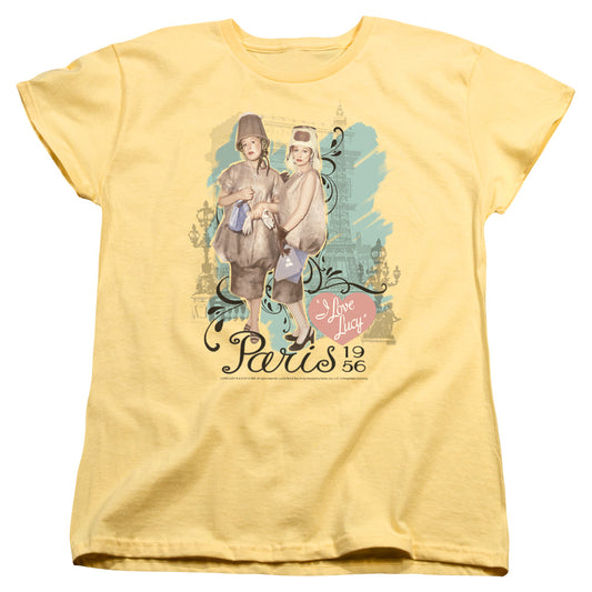 I Love Lucy - Paris Dress - Short Sleeve Womens Tee - Banana T-shirt