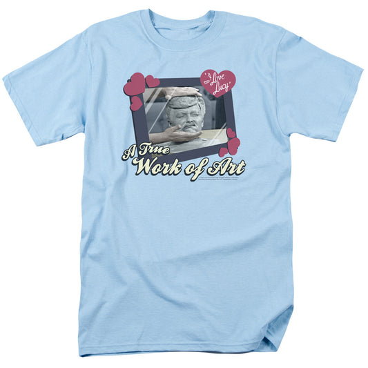 I Love Lucy - Work Of Art - Short Sleeve Adult 18/1 - Light Blue T-shirt