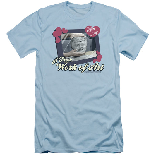 I Love Lucy - Work Of Art - Short Sleeve Adult 30/1 - Light Blue T-shirt