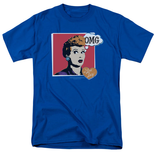 I Love Lucy - I Love Worhol Omg - Short Sleeve Adult 18/1 - Royal Blue T-shirt