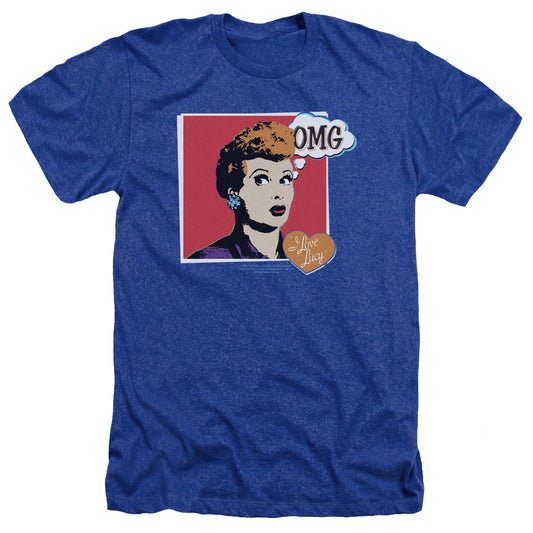 I Love Lucy - I Love Worhol Omg - Adult Heather - Royal Blue