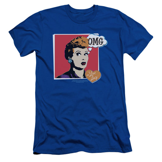 I Love Lucy - I Love Worhol Omg - Short Sleeve Adult 30/1 - Royal Blue T-shirt