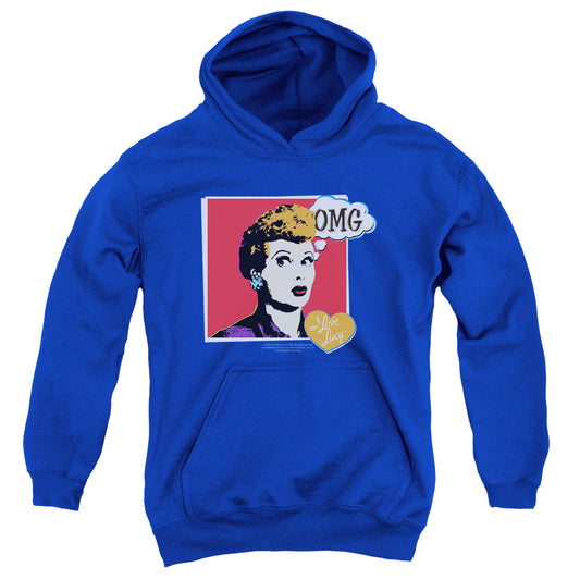 I Love Lucy - I Love Worhol Omg - Youth Pull-over Hoodie - Royal Blue