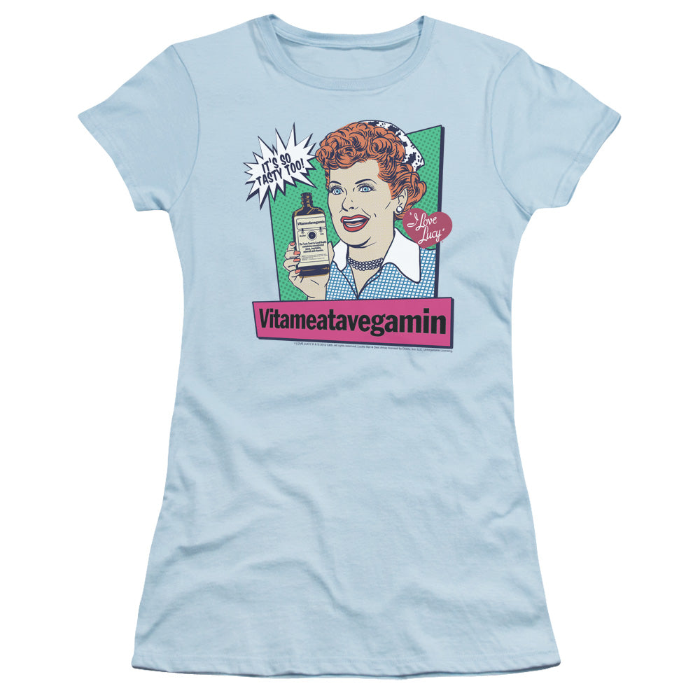I Love Lucy - Vita Comic - Short Sleeve Junior Sheer - Light Blue T-shirt