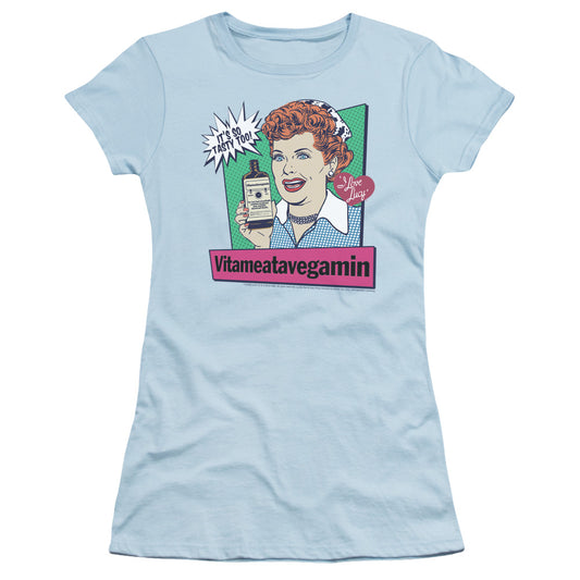 I Love Lucy - Vita Comic - Short Sleeve Junior Sheer - Light Blue T-shirt