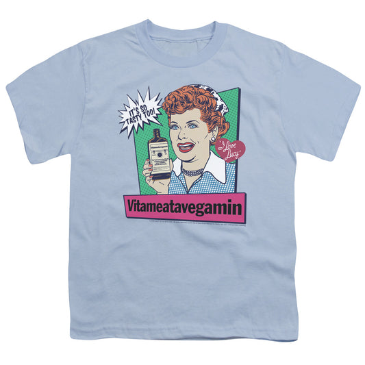 I Love Lucy - Vita Comic - Short Sleeve Youth 18/1 - Light Blue T-shirt