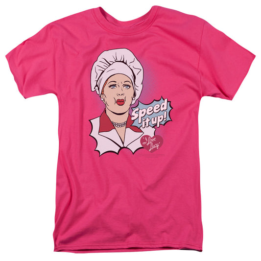 I Love Lucy - Speed It Up - Short Sleeve Adult 18/1 - Hot Pink T-shirt