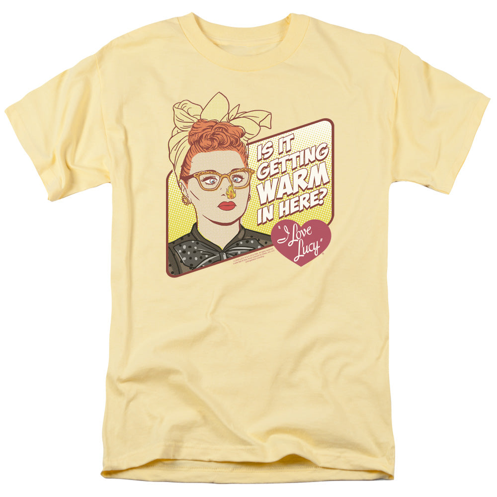 I Love Lucy - Warm In Here - Short Sleeve Adult 18/1 - Banana T-shirt