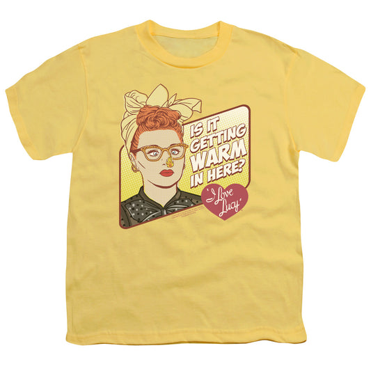 I Love Lucy - Warm In Here - Short Sleeve Youth 18/1 - Banana T-shirt