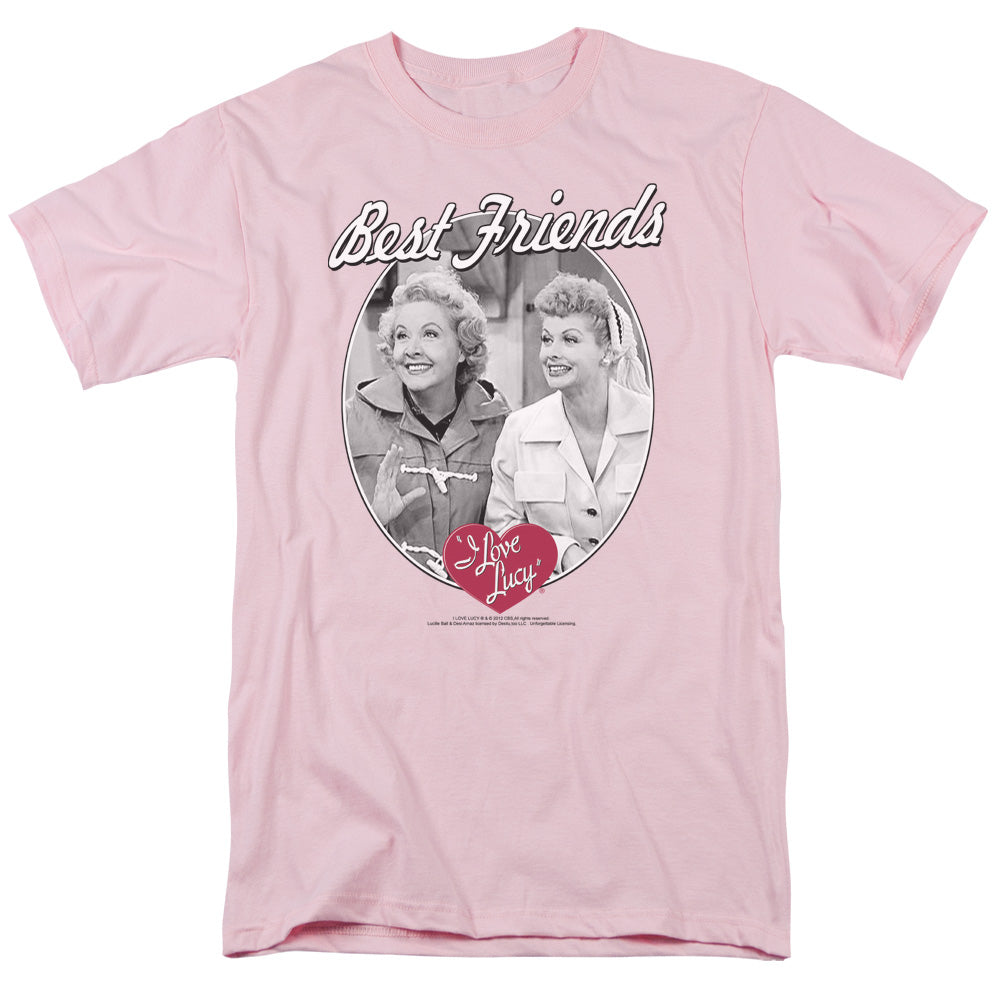 I Love Lucy - Best Friends - Short Sleeve Adult 18/1 - Pink T-shirt