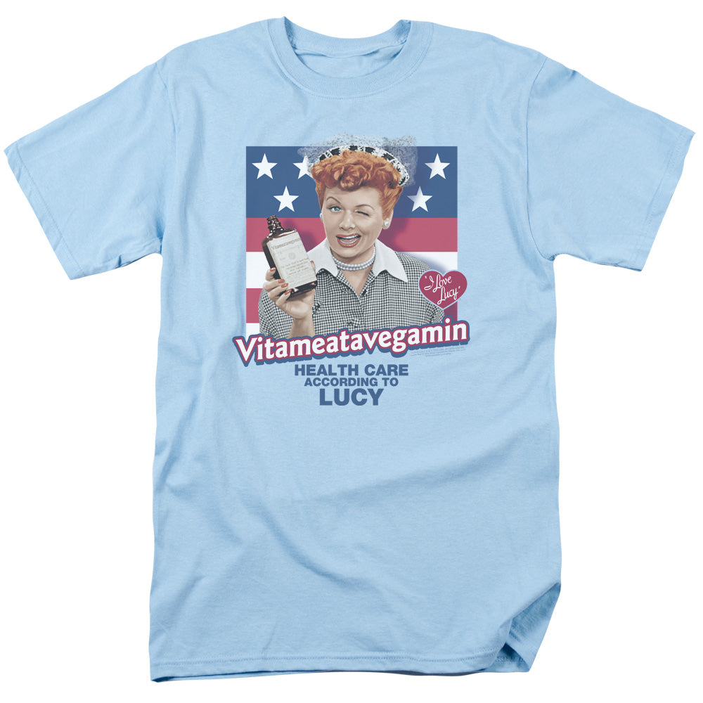I Love Lucy - Health Care - Short Sleeve Adult 18/1 - Light Blue T-shirt