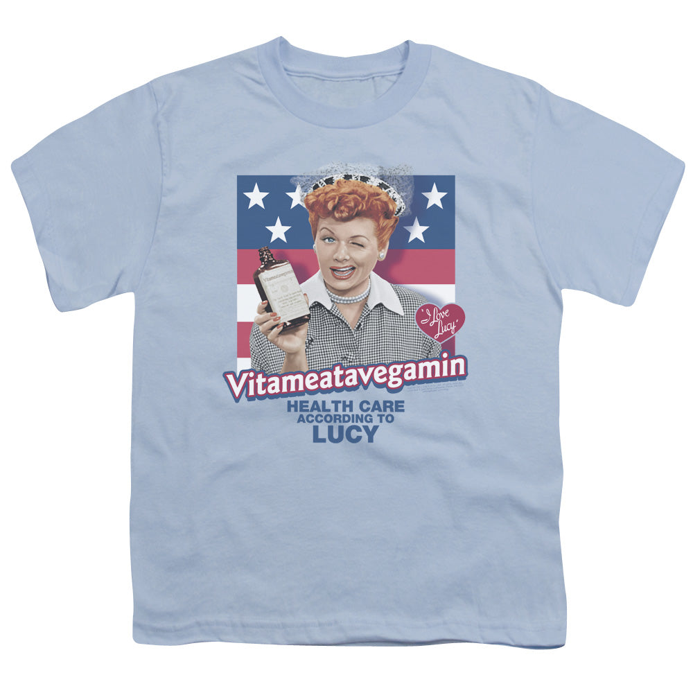 I Love Lucy - Health Care - Short Sleeve Youth 18/1 - Light Blue T-shirt