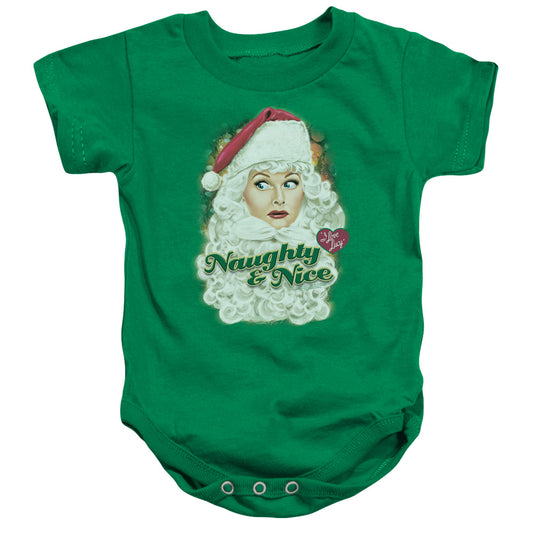 I Love Lucy - Santa-infant Snapsuit - Kelly Green