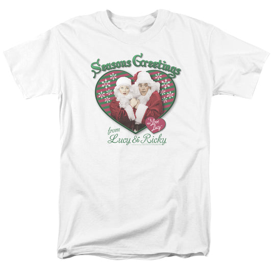 I Love Lucy - Seasons Greetings - Short Sleeve Adult 18/1 - White T-shirt