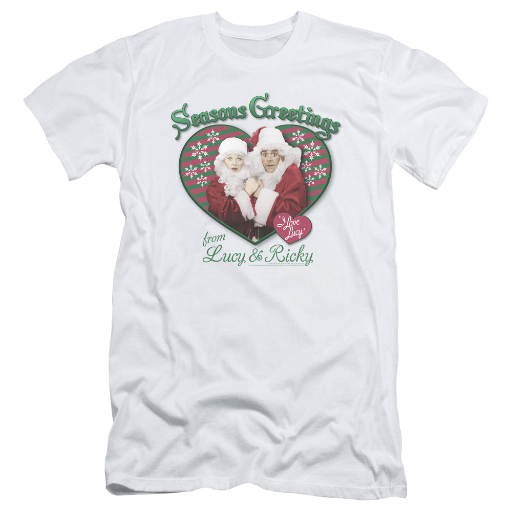 I Love Lucy - Seasons Greetings - Short Sleeve Adult 30/1 - White T-shirt