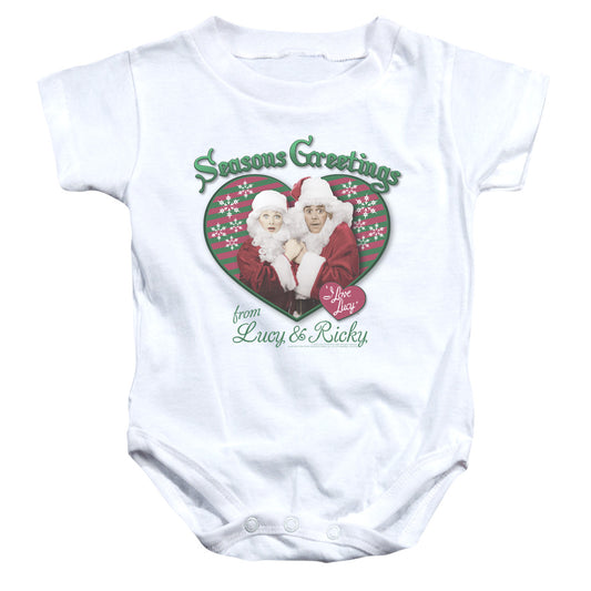 I Love Lucy - Seasons Greetings-infant Snapsuit - White
